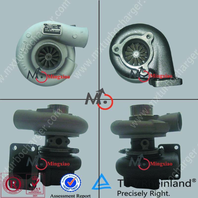 Quality Suit For Turbocharger CAT200B TD06H 49179-00451 5I5015 5I7585 287-0049 49168-00330 49179-00460